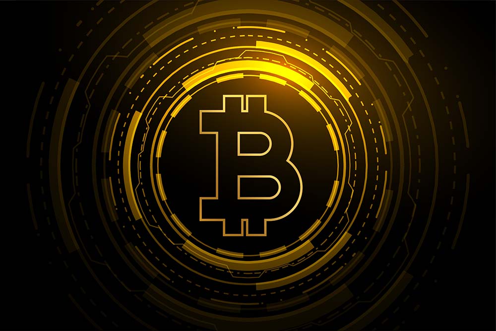 Black Bitcoin Logo